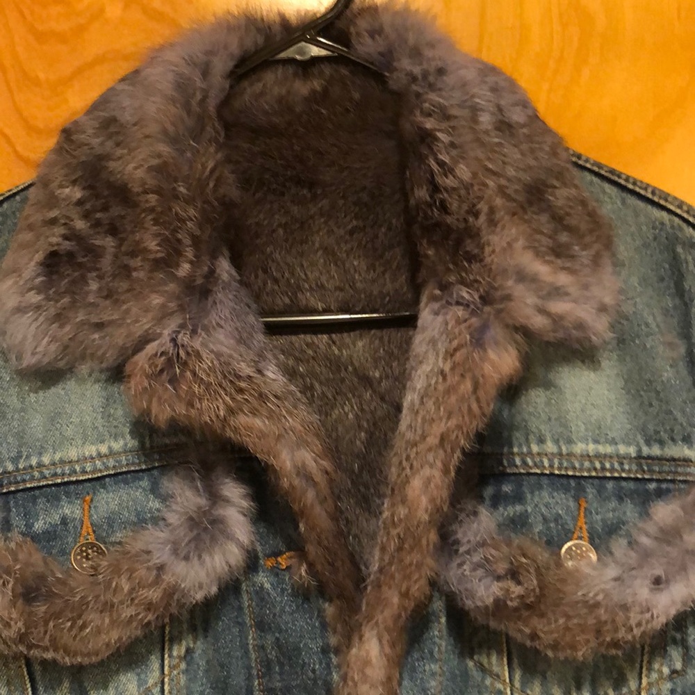 Fur lined denim jacket - Picture 2 of 3